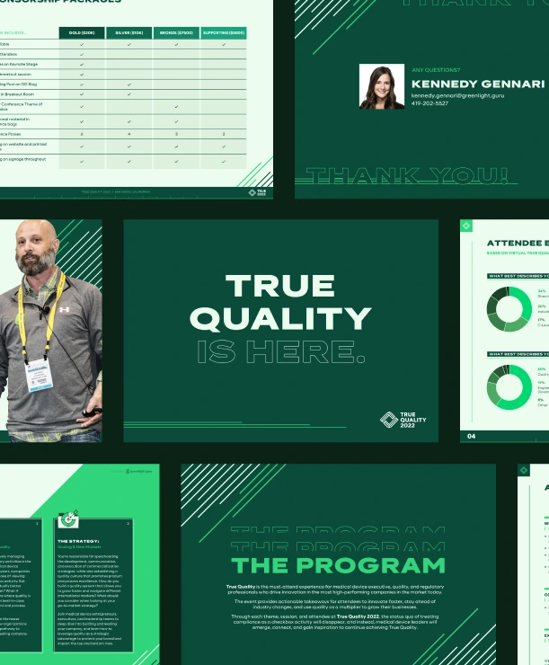 True Quality event presentation system