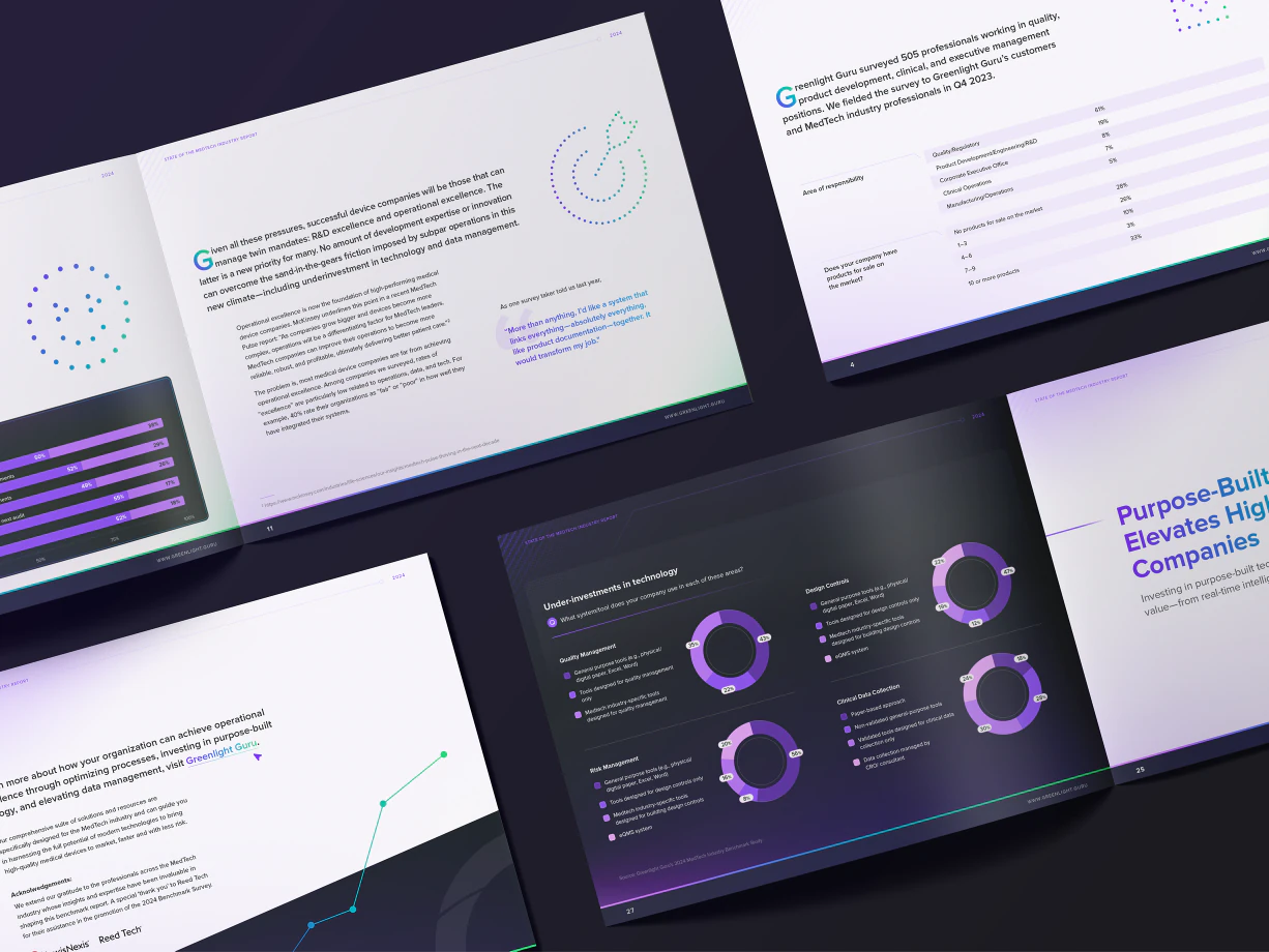 MedTech Industry Report interface overview